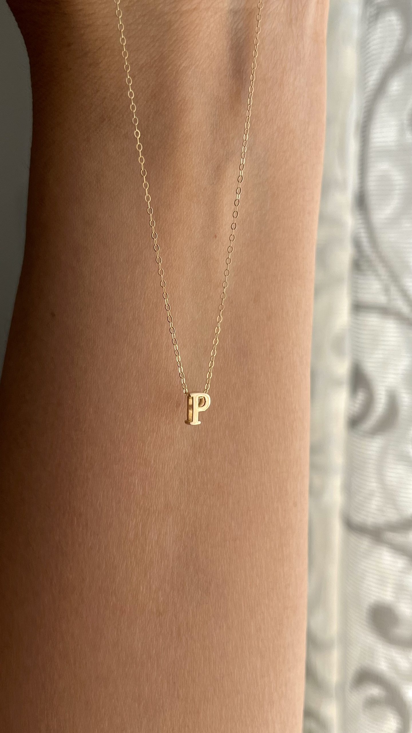 آویز طلا حرف P
