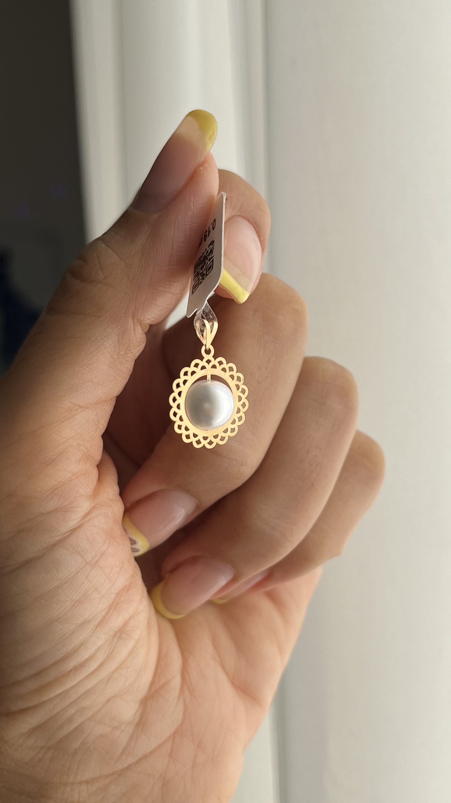 آویز طلا مرواریدی